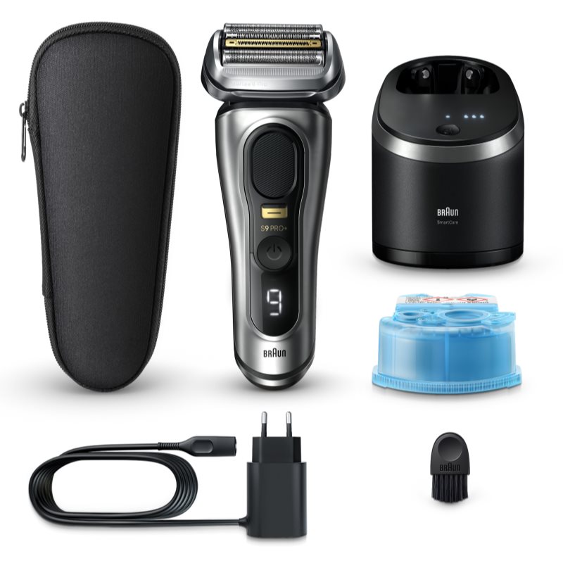 Braun Series 9 PRO+ 9567cc elektrický holicí strojek s čisticí a nabíjecí stanicí Silver 1 ks - parfo.cz