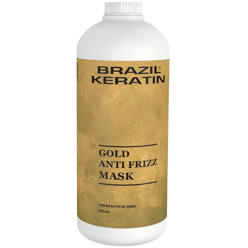 Brazil Keratin Gold Anti Frizz Mask keratinová regenerační maska pro poškozené vlasy 550 ml - parfo.cz