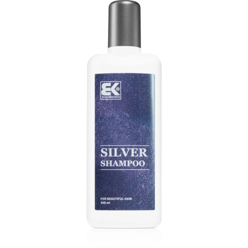 Brazil Keratin Silver Shampoo neutralizující stříbrný šampon pro blond a šedivé vlasy 300 ml - parfo.cz