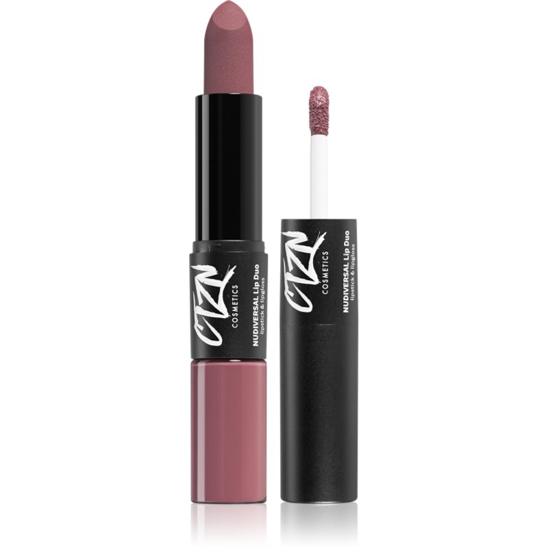 CTZN Nudiversal Lip Duo dlouhotrvající rtěnka a lesk na rty odstín Los Angeles 3
