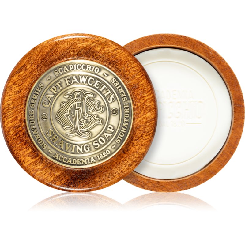 Captain Fawcett Shaving Sciapicchio Soap mýdlo na holení + pouzdro pro muže 110 g - parfo.cz