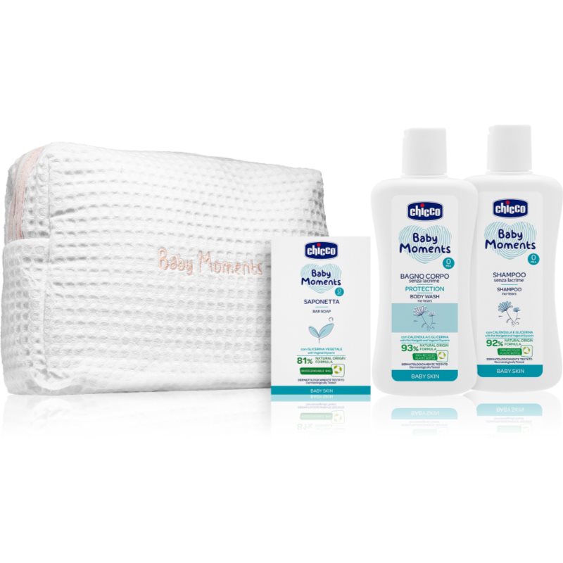 Chicco Baby Moments Blue dárková sada pro děti od narození 1 ks - parfo.cz