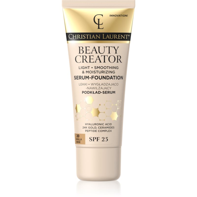 Christian Laurent Beauty Creator lehký hydratační make-up SPF 25 odstín 20 Vanilla Beige 30 ml - parfo.cz