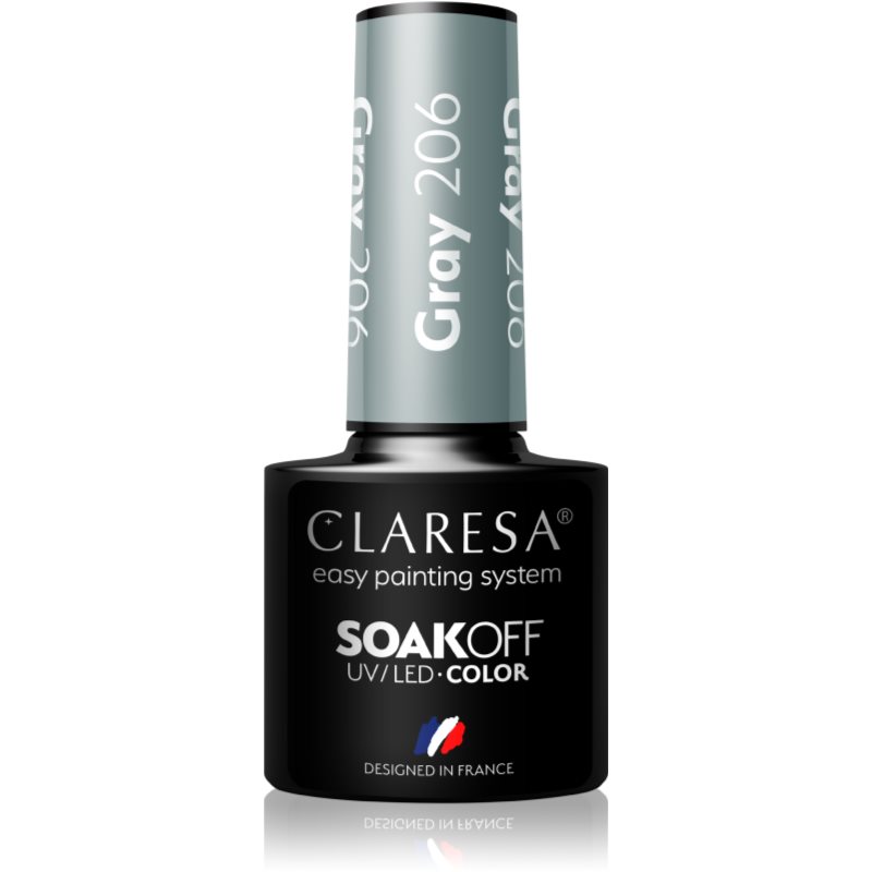 Claresa SoakOff UV/LED Color Savanna Vibes gelový lak na nehty odstín Gray 206 5 g - parfo.cz