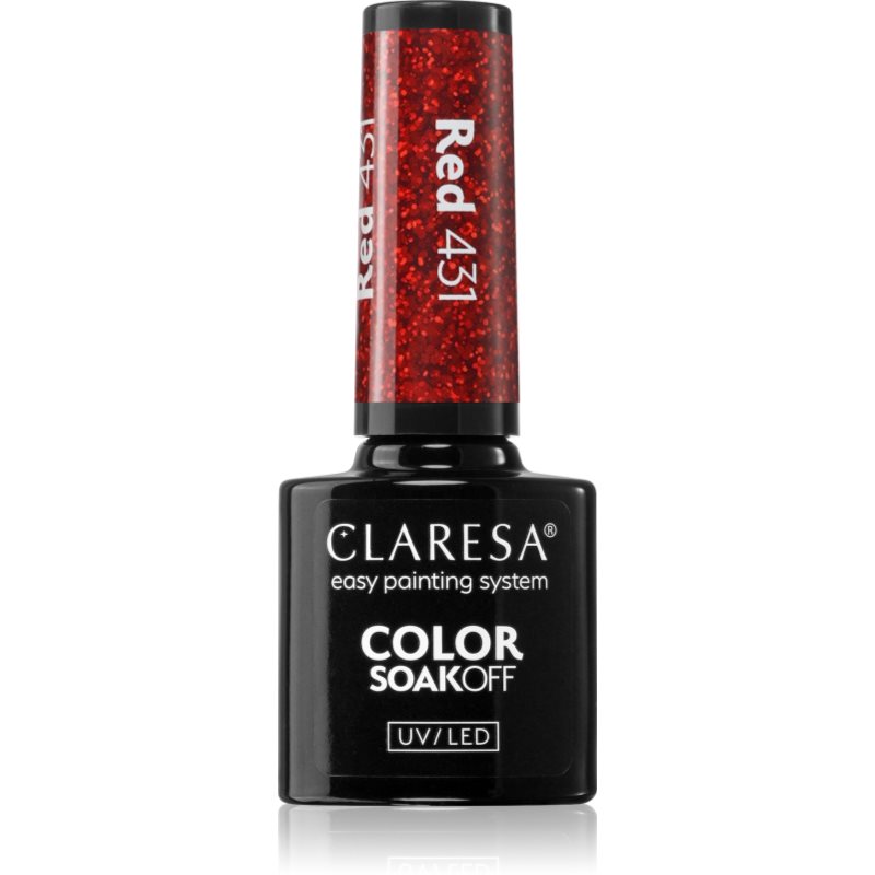 Claresa SoakOff UV/LED Color Warm Feelings gelový lak na nehty odstín RED 431 5 g - parfo.cz