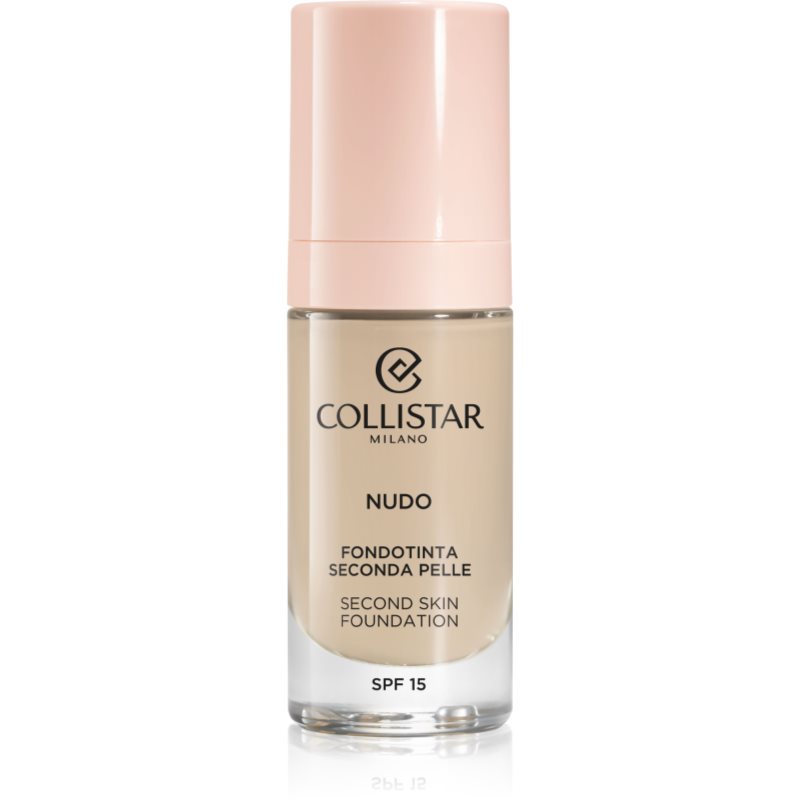 Collistar NUDO Second Skin Foundation SPF 15 rozjasňující hydratační make-up s vyhlazujícím efektem odstín 1N Avorio 30 ml - parfo.cz
