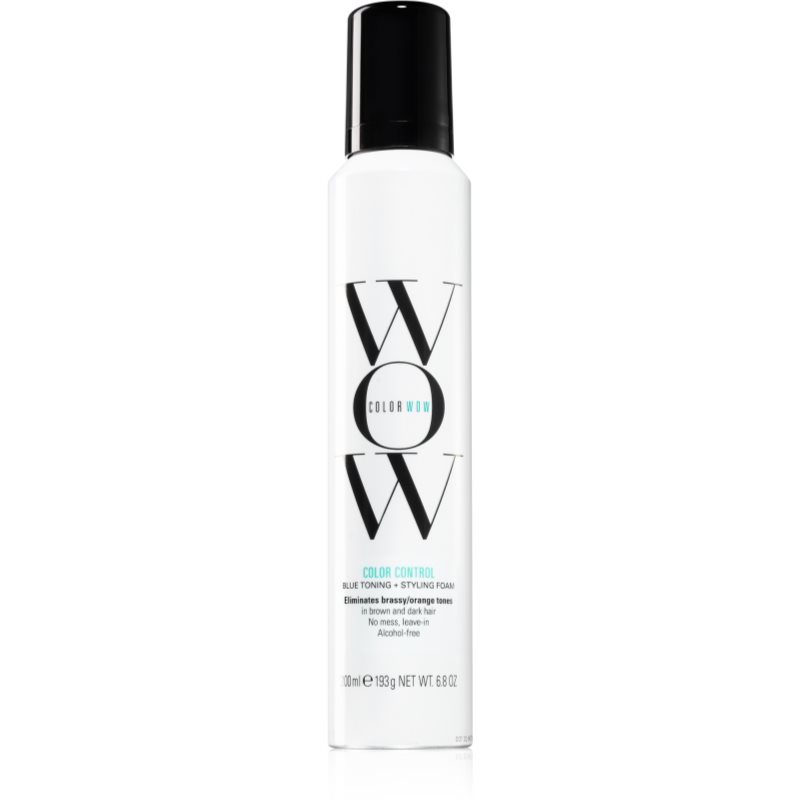 Color WOW Color Control Blue Toning + Styling Foam tónovací pěna pro hnědé a tmavé odstíny vlasů 200 ml - parfo.cz