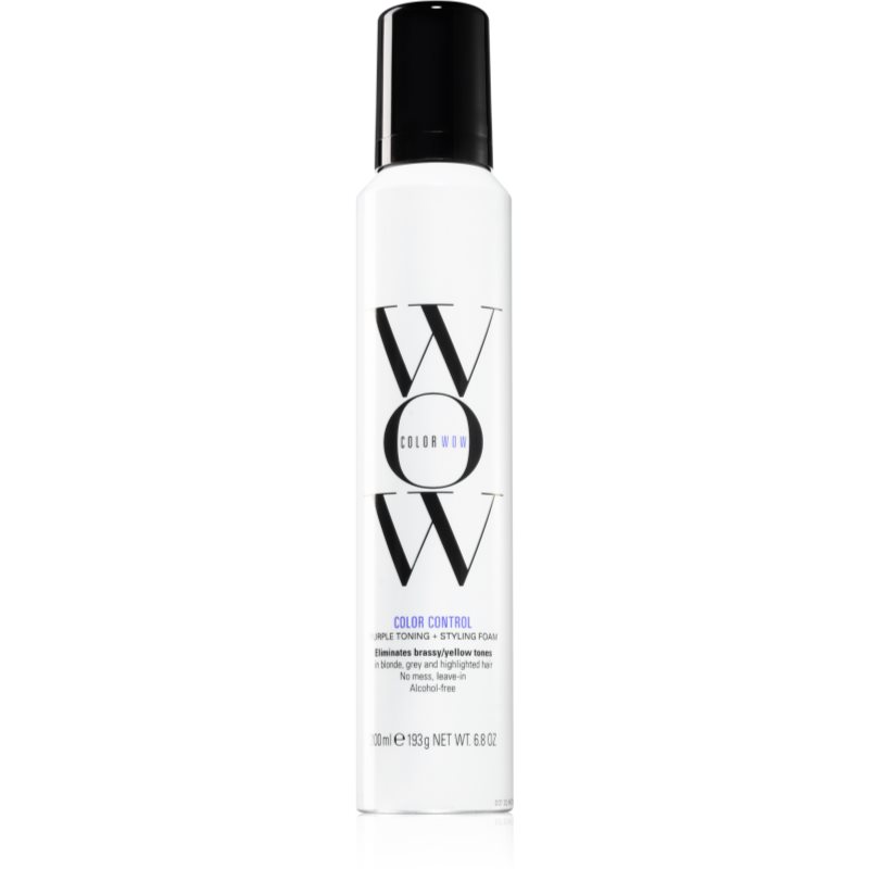 Color WOW Color Control Purple Toning + Styling Foam tónovací pěna pro blond a melírované vlasy 200x1 ml - parfo.cz