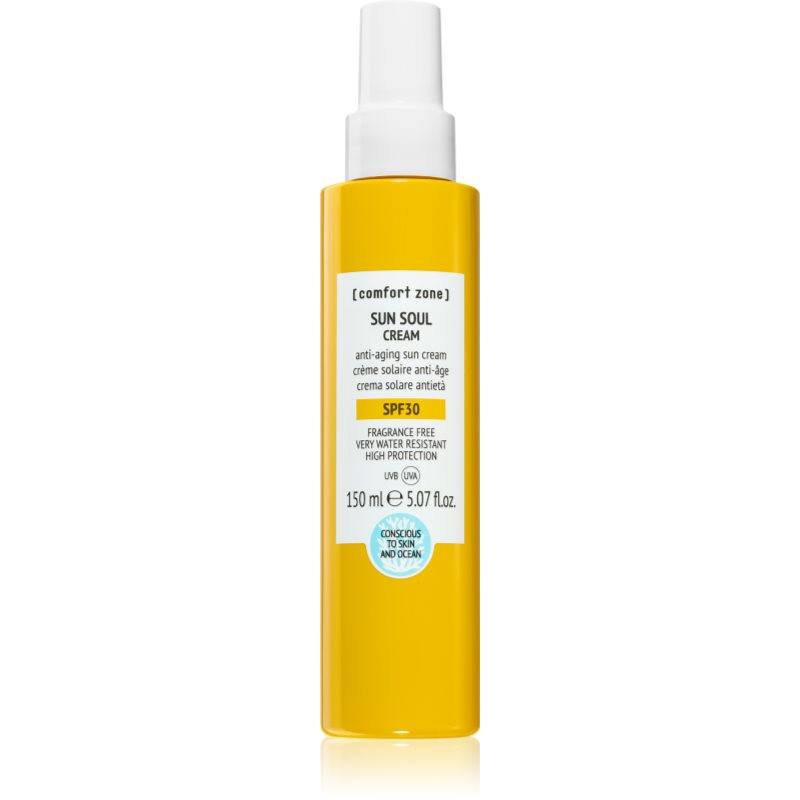 Comfort Zone Sun Soul SPF 30 voděodolný krém na opalování na tělo a obličej SPF 30 150 ml - parfo.cz