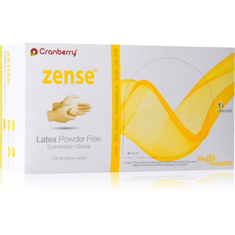 Cranberry Zense Natural latexové nepudrované rukavice velikost S 50 ks - parfo.cz