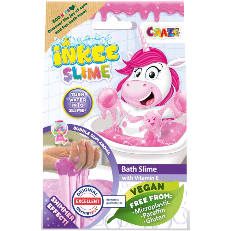 Craze INKEE Slime barevný sliz do koupele Pink 100 g - parfo.cz