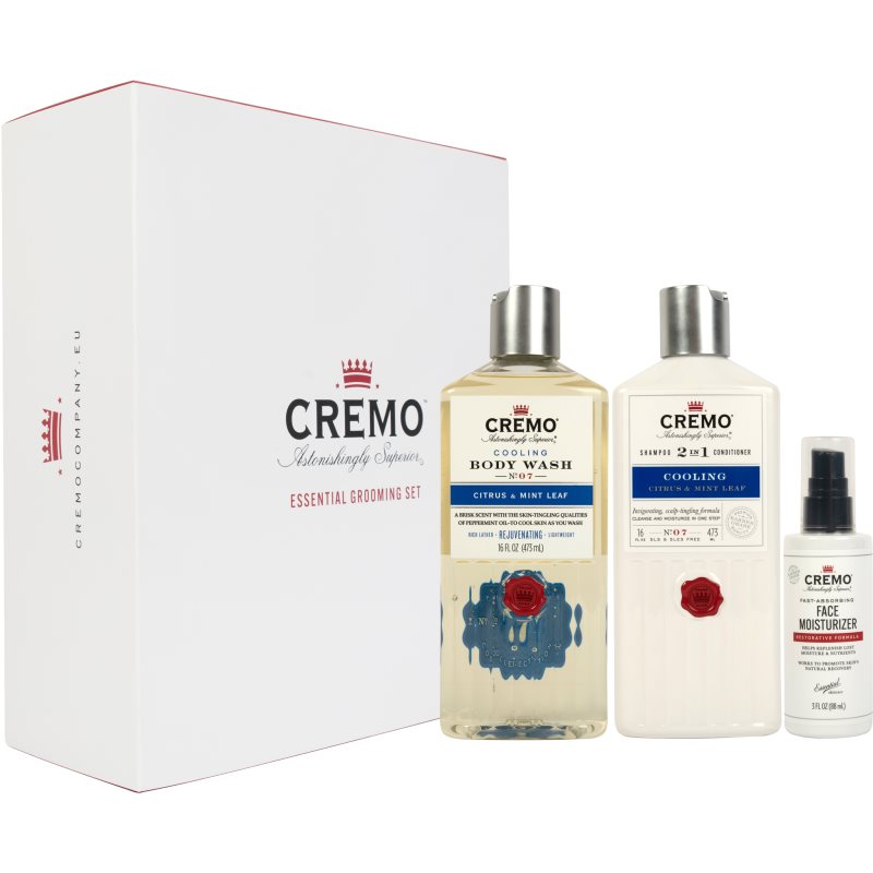 Cremo Essential Grooming Set dárková sada na vlasy a tělo pro muže - parfo.cz