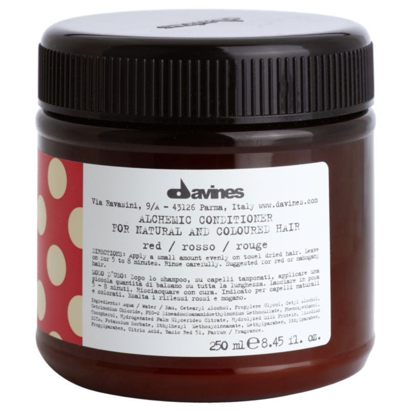 Davines Alchemic Conditioner Red hydratační kondicionér pro zvýraznění barvy vlasů 250 ml - parfo.cz