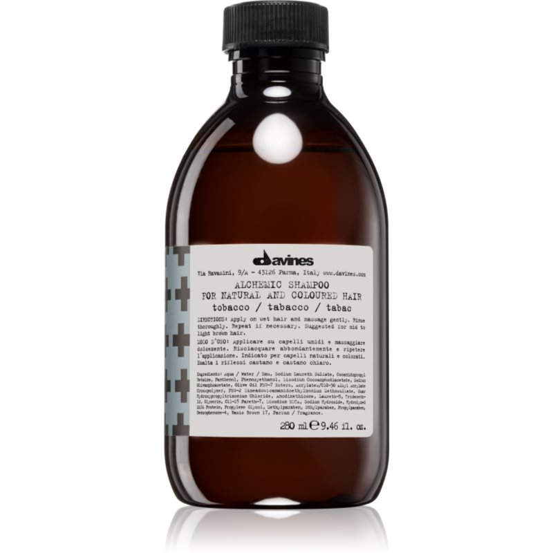 Davines Alchemic Shampoo Tobacco hydratační šampon pro zvýraznění barvy vlasů 280 ml - parfo.cz
