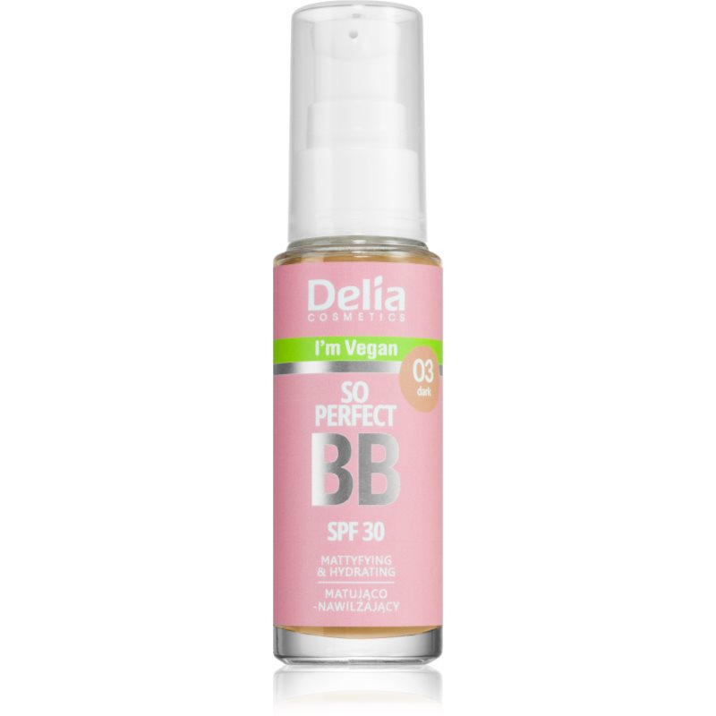 Delia Cosmetics BB So Perfect matující BB krém s hydratačním účinkem odstín 03 Dark 30 ml - parfo.cz
