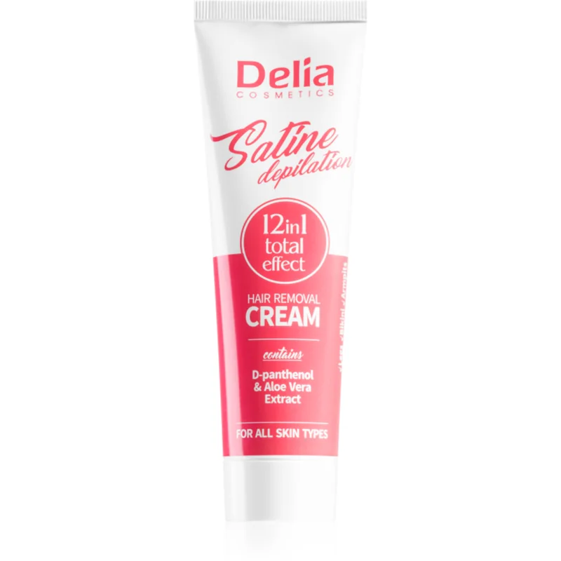 Delia Cosmetics Satine Depilation 12in1 Total Effect depilační krém pro všechny typy pokožky 100 ml - parfo.cz