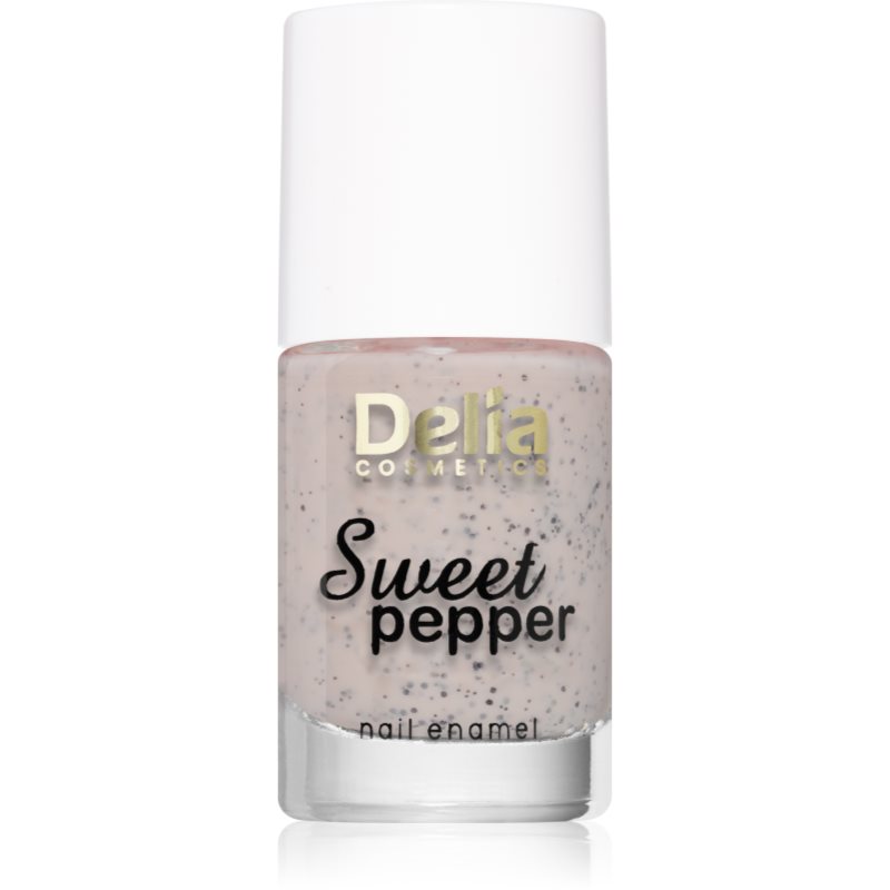 Delia Cosmetics Sweet Pepper Black Particles lak na nehty odstín 02 Apricot 11 ml - parfo.cz