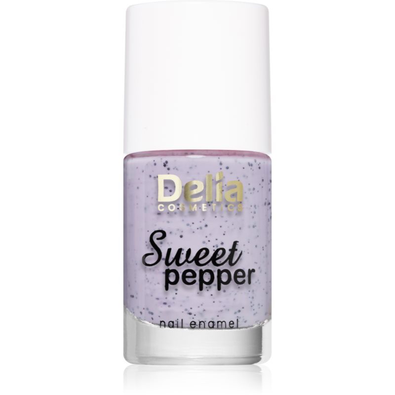 Delia Cosmetics Sweet Pepper Black Particles lak na nehty odstín 04 Lavender 11 ml - parfo.cz