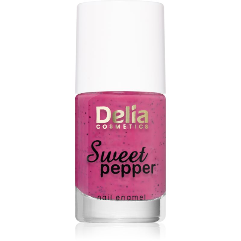 Delia Cosmetics Sweet Pepper Black Particles lak na nehty odstín 08 Berry 11 ml - parfo.cz