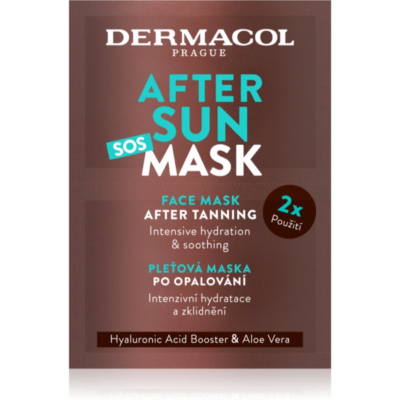 Dermacol After Sun zklidňující a hydratační maska po opalování 2x8 ml - parfo.cz