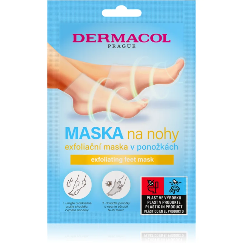 Dermacol Feet Mask exfoliační ponožky pro zjemnění a hydrataci pokožky nohou 1 ks - parfo.cz