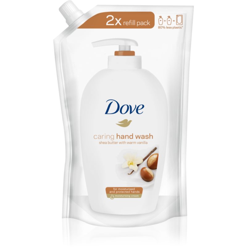 Dove Purely Pampering Shea Butter tekuté mýdlo náhradní náplň bambucké máslo a vanilka 500 ml - parfo.cz