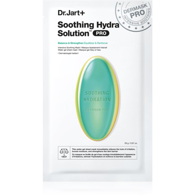 Dr. Jart+ Soothing Hydra Solution™ Intensive Soothing Mask regenerační a hydratační maska na obličej 26 g - parfo.cz