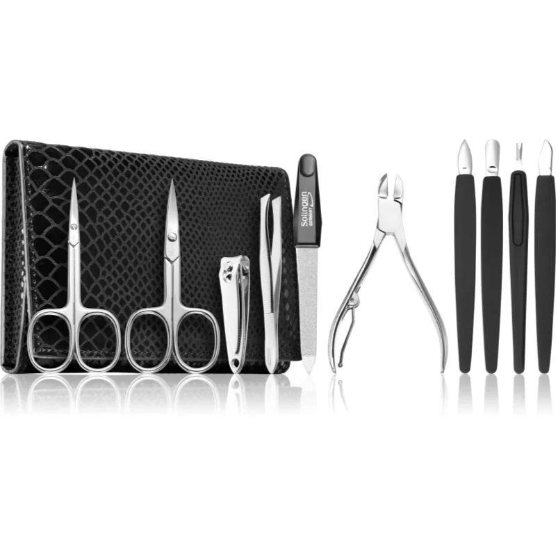 DuKaS Premium Line Solingen 252 manikúrní set + kožené pouzdro Black - parfo.cz
