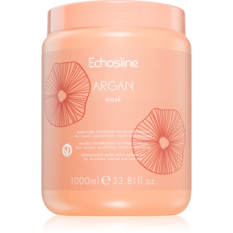 Echosline Argan mask vyživující maska pro hladké a zářivé vlasy s arganovým olejem 1000 ml - parfo.cz