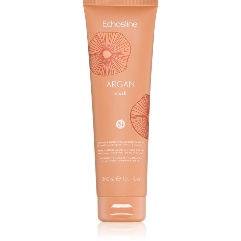 Echosline Argan mask vyživující maska pro hladké a zářivé vlasy s arganovým olejem 300 ml - parfo.cz