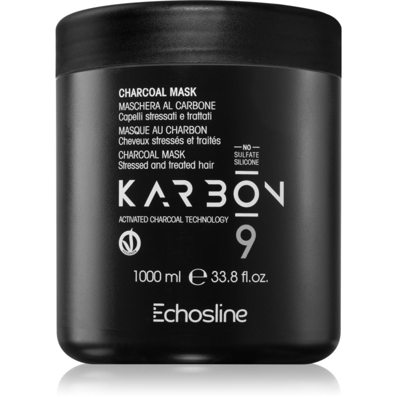 Echosline CHARCOAL Mask maska na vlasy s aktivním uhlím 1000 ml - parfo.cz