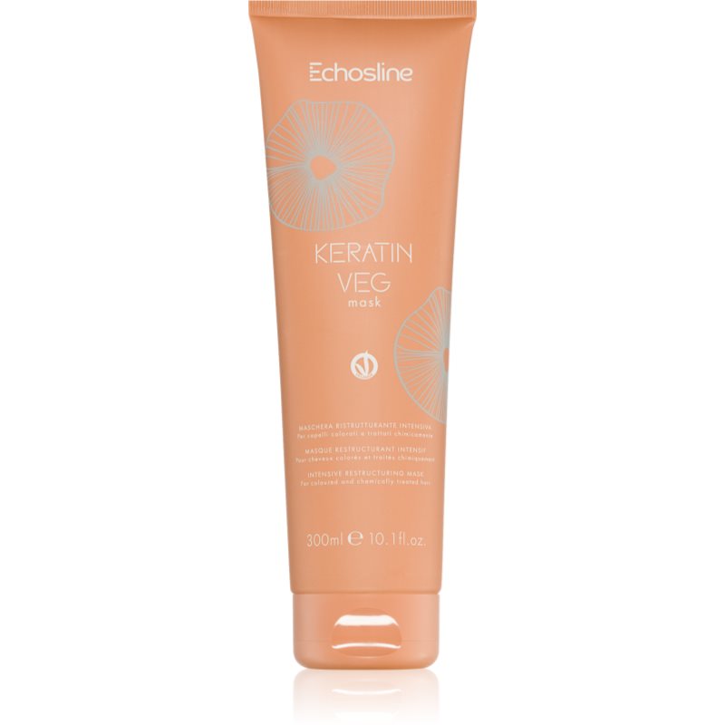 Echosline Keratin veg Mask intenzivní vyživující maska na suché a porézní vlasy s aminokyselinami 300 ml - parfo.cz
