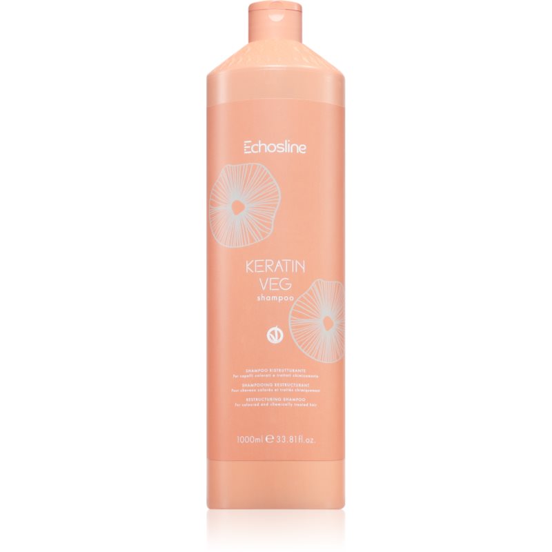 Echosline Keratin veg Shampoo vyživující šampon pro obnovu a posílení vlasů s aminokyselinami 1000 ml - parfo.cz