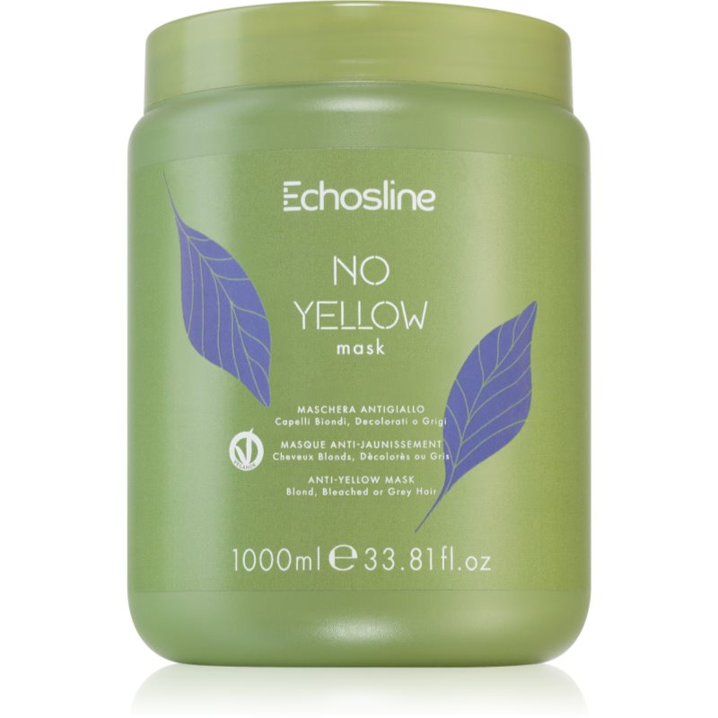 Echosline No Yellow Mask maska na vlasy neutralizující žluté tóny 1000 ml - parfo.cz