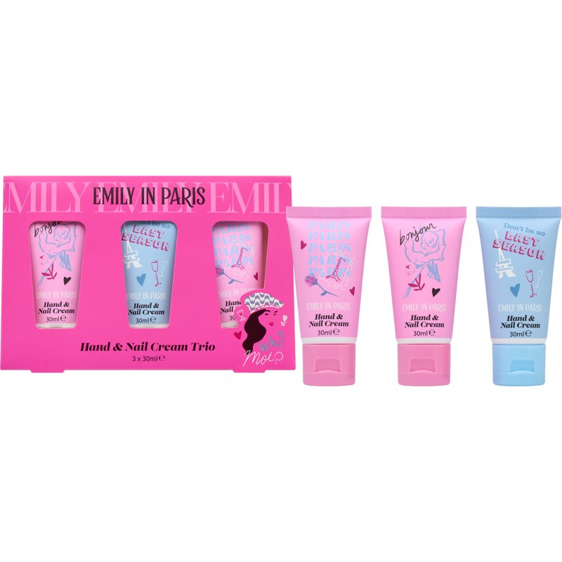 Emily In Paris Hand & Nail Cream Trio dárková sada na ruce 3x30 ml - parfo.cz