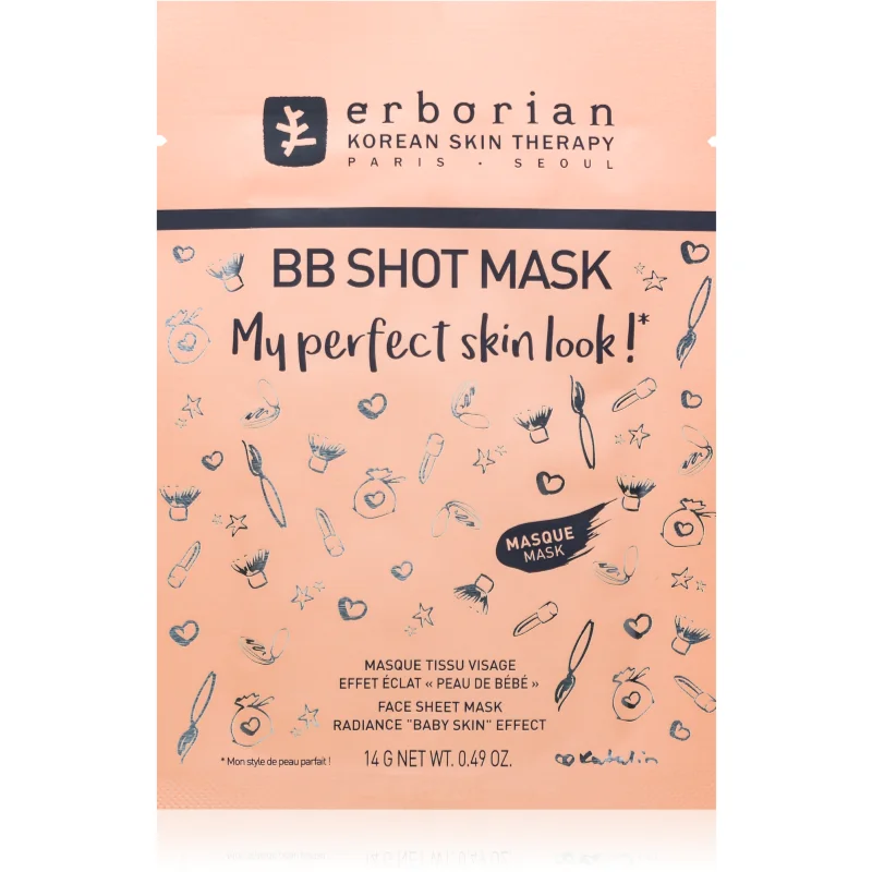 Erborian BB Shot Mask plátýnková maska s rozjasňujícím účinkem 14 g - parfo.cz