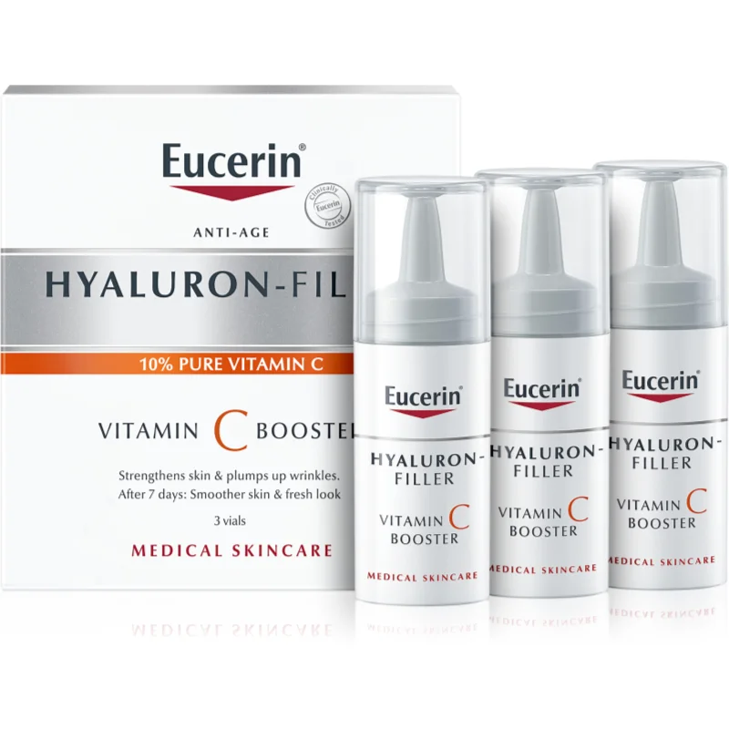 Eucerin Hyaluron-Filler Vitamin C Booster rozjasňující protivráskové sérum s vitaminem C 3x8 ml - parfo.cz