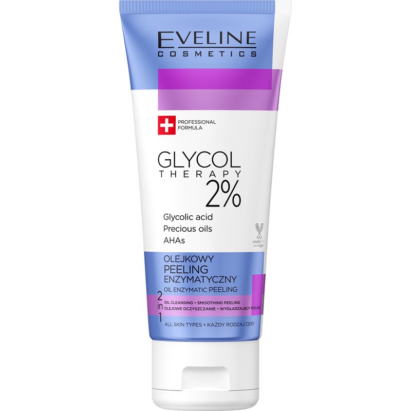 Eveline Cosmetics Glycol Therapy enzymatický peeling s AHA kyselinami se vzácnými oleji 100 ml - parfo.cz