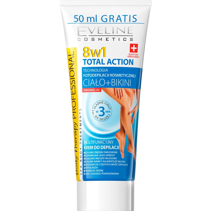 Eveline Cosmetics Total Action depilační krém na nohy 8 v 1 200 ml - parfo.cz