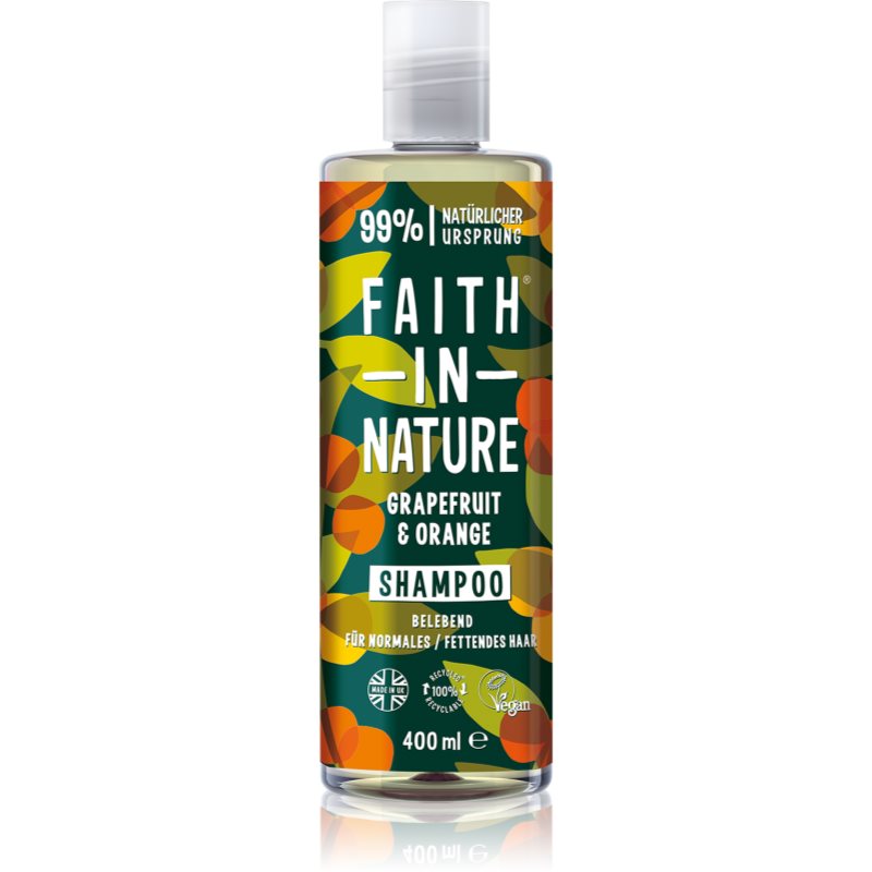 Faith In Nature Grapefruit & Orange přírodní šampon pro normální až mastné vlasy 400 ml - parfo.cz