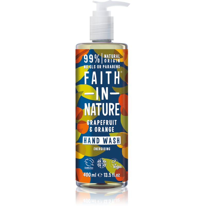 Faith In Nature Grapefruit & Orange přírodní tekuté mýdlo na ruce 400 ml - parfo.cz