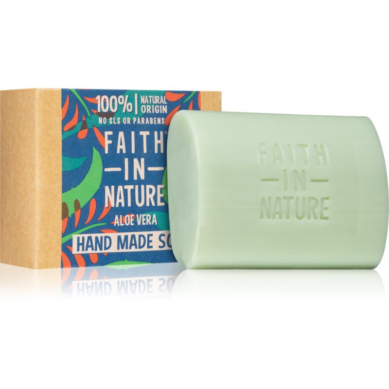 Faith In Nature Hand Made Soap Aloe Vera přírodní tuhé mýdlo s aloe vera 100 g - parfo.cz