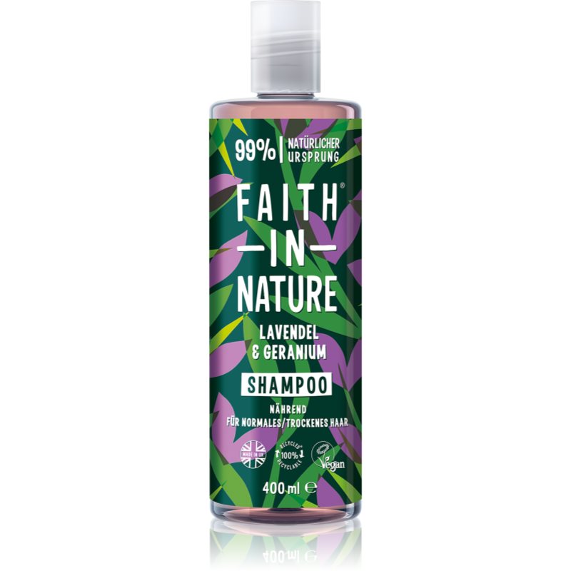 Faith In Nature Lavender & Geranium přírodní šampon pro normální až suché vlasy 400 ml - parfo.cz