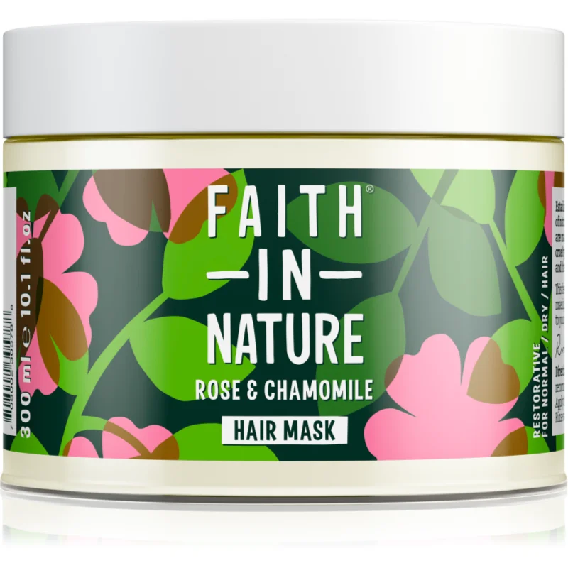 Faith In Nature Rose & Chamomile regenerační maska pro poškozené vlasy 300 ml - parfo.cz