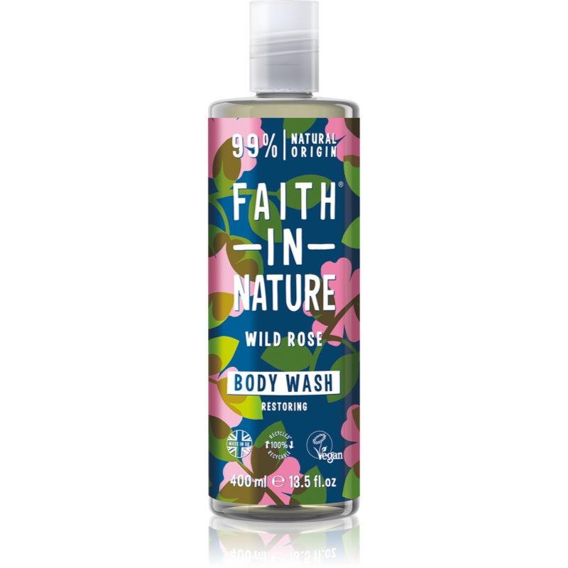 Faith In Nature Wild Rose přírodní sprchový gel pro obnovu kožní bariéry 400 ml - parfo.cz
