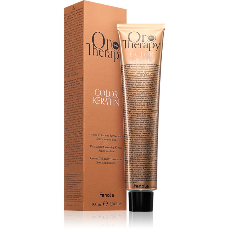 Fanola Oro Therapy Color Keratin barva na vlasy odstín Chetnus 3.0. 100 ml - parfo.cz