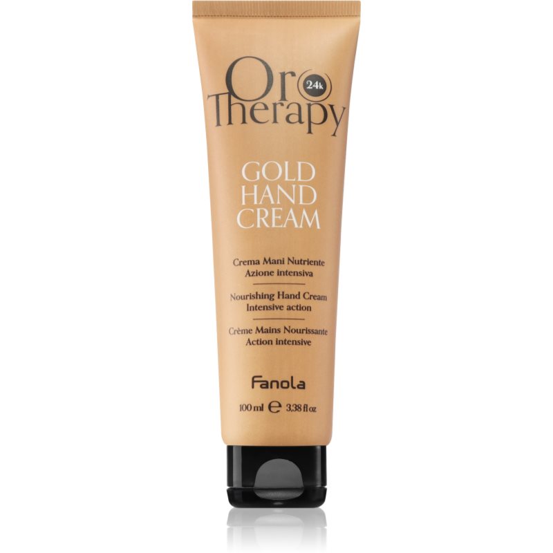 Fanola Oro Therapy Gold Hand Cream hydratační a vyživující krém s 24karátovým zlatem 100 ml - parfo.cz
