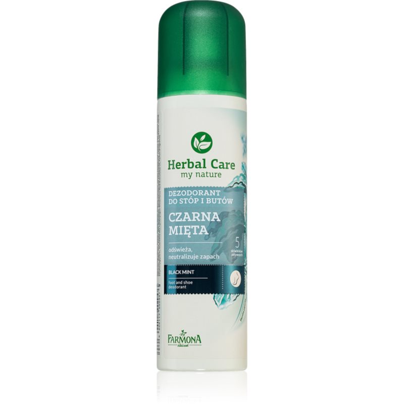 Farmona Herbal Care Black Mint deodorant ve spreji na nohy a do bot 150 ml - parfo.cz