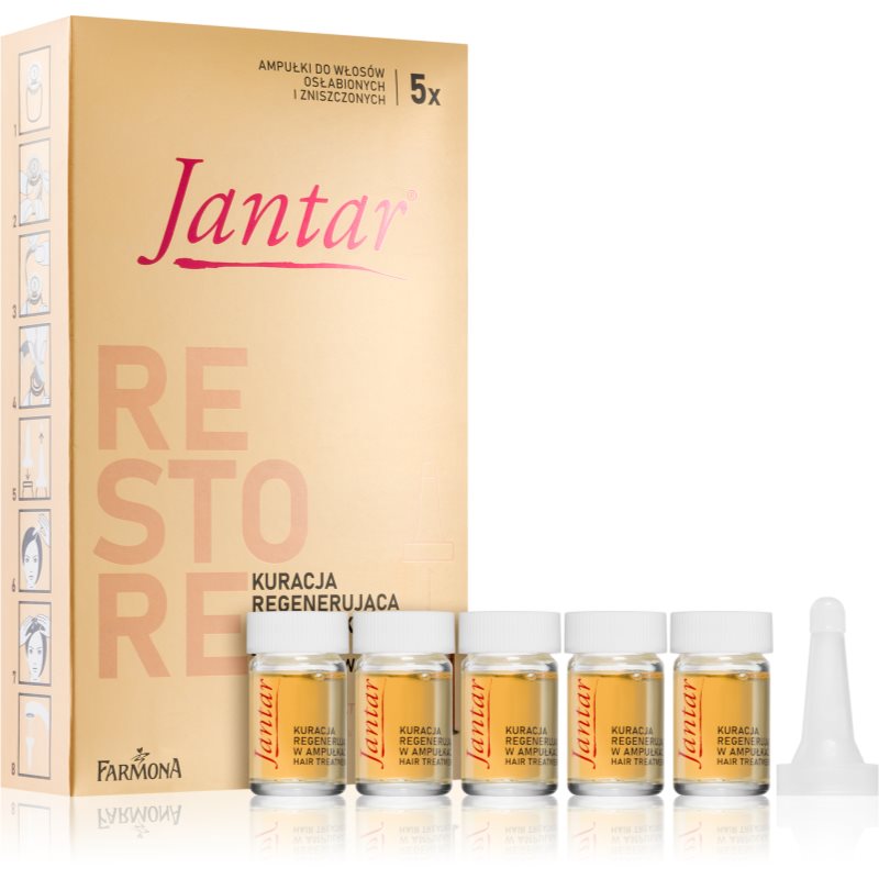 Farmona Jantar Amber Essence péče pro obnovu poškozených vlasů 5x5 ml - parfo.cz