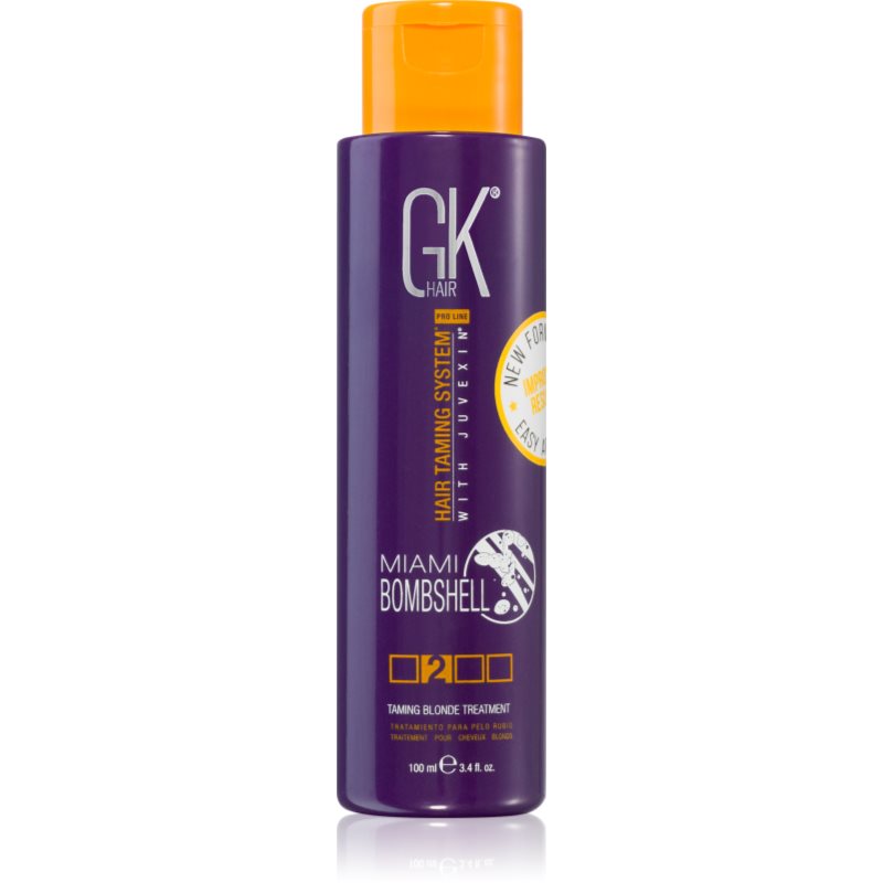 GK Hair Miami Bombshell Taming Blonde Treatment keratinová maska pro blond a melírované vlasy 100 ml - parfo.cz
